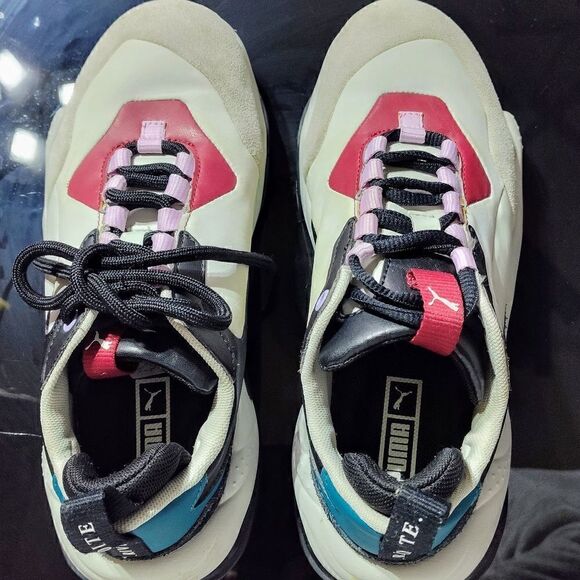 Womens Puma Thunder Rive Droite Glacier Grey Barbados Cherry size 7.5 - Picture 7 of 10